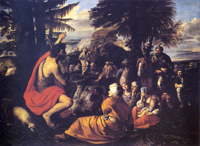 Die Predigt Johannes des Täufers von Pier Francesco Mola